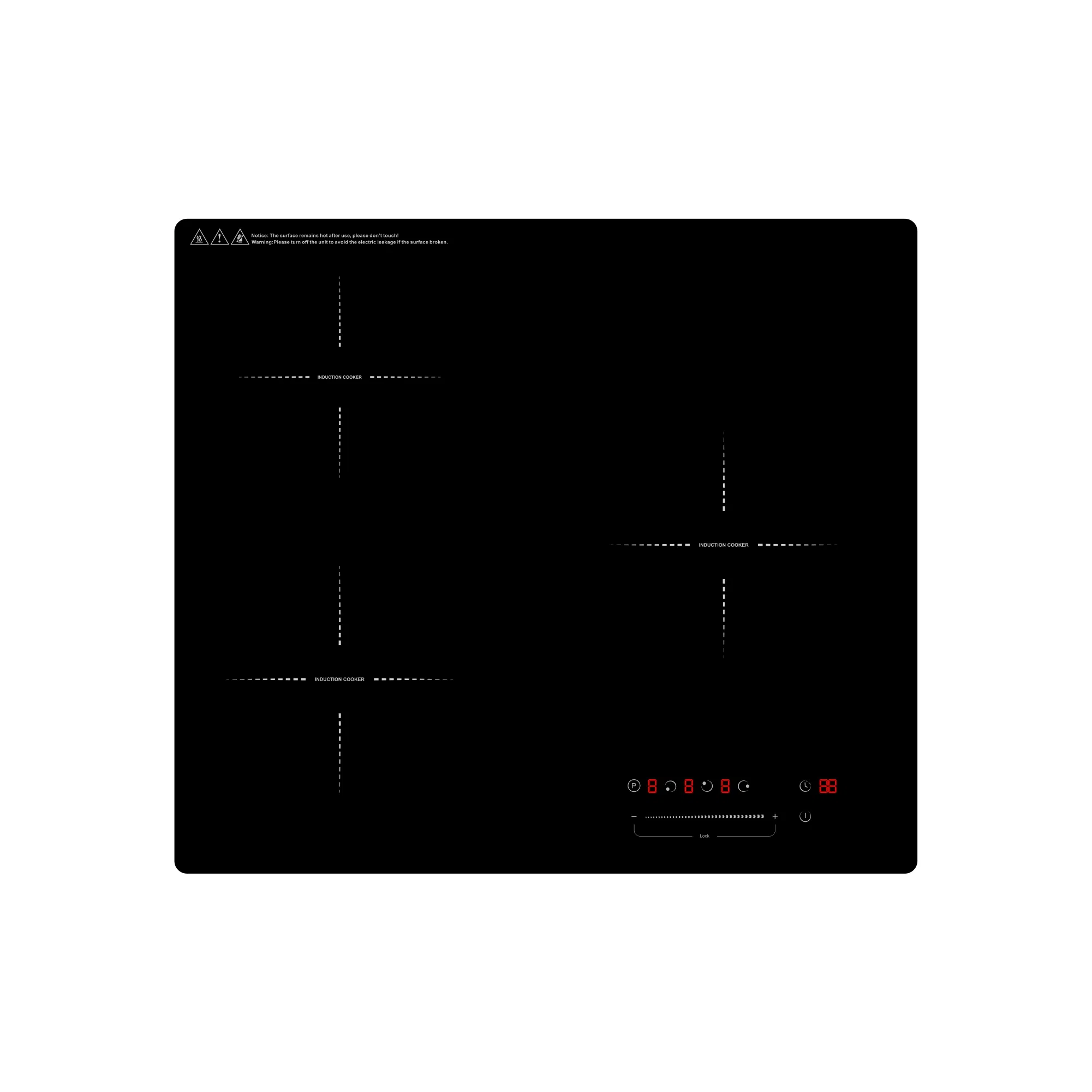 Home Kitchen Appliances Embedded Three Burner Induction Cooker with Certification