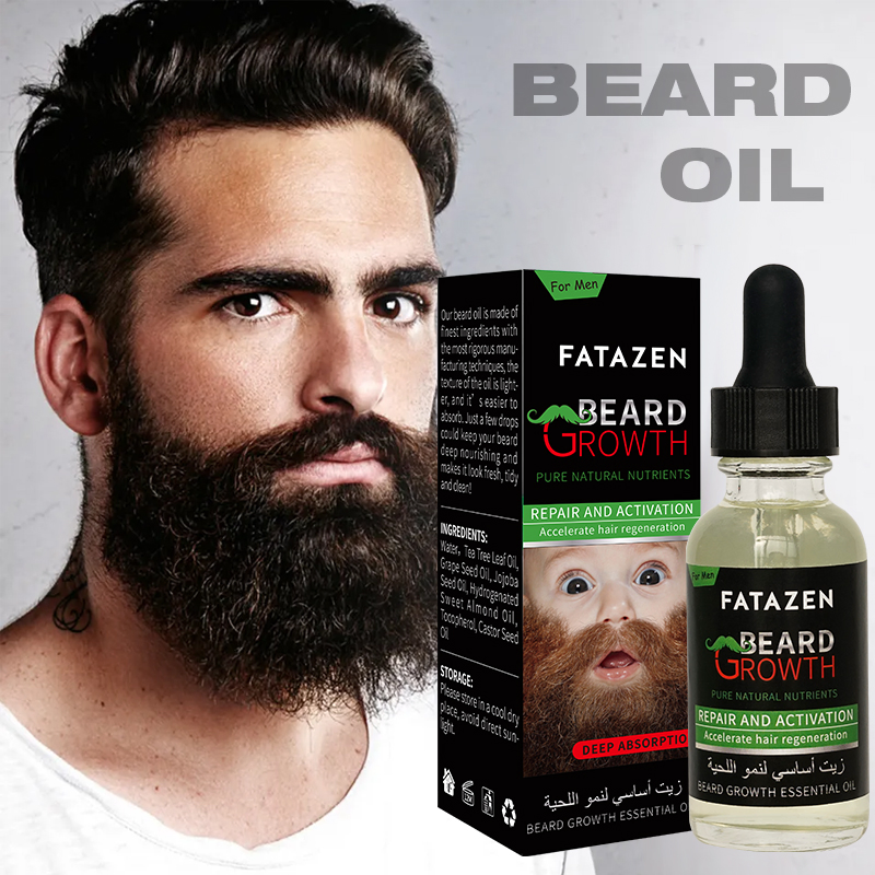 Natural Moisturizing Non-Greasy Accelerates Beard Regrowth Eliminates Itching Mens Beard Oil