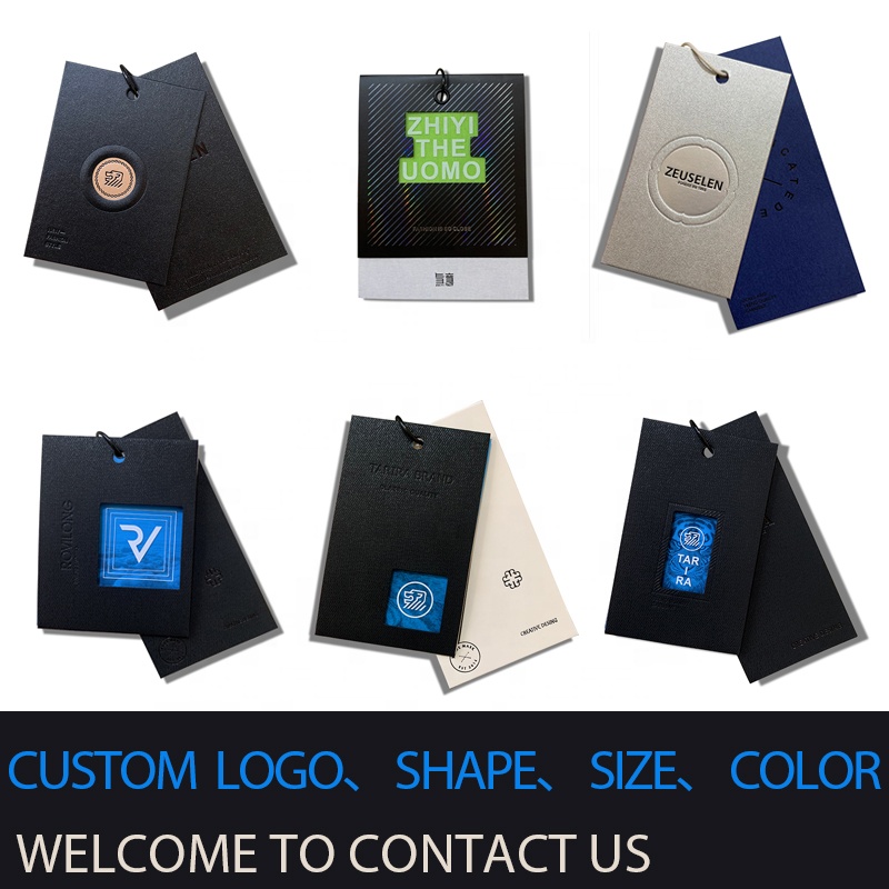 Бирки для одежды с логотипом подвесные