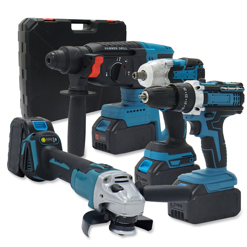 Professional Brushless Motor 4 In1 Power Tools Kit Combo Box Cordless Tools Set