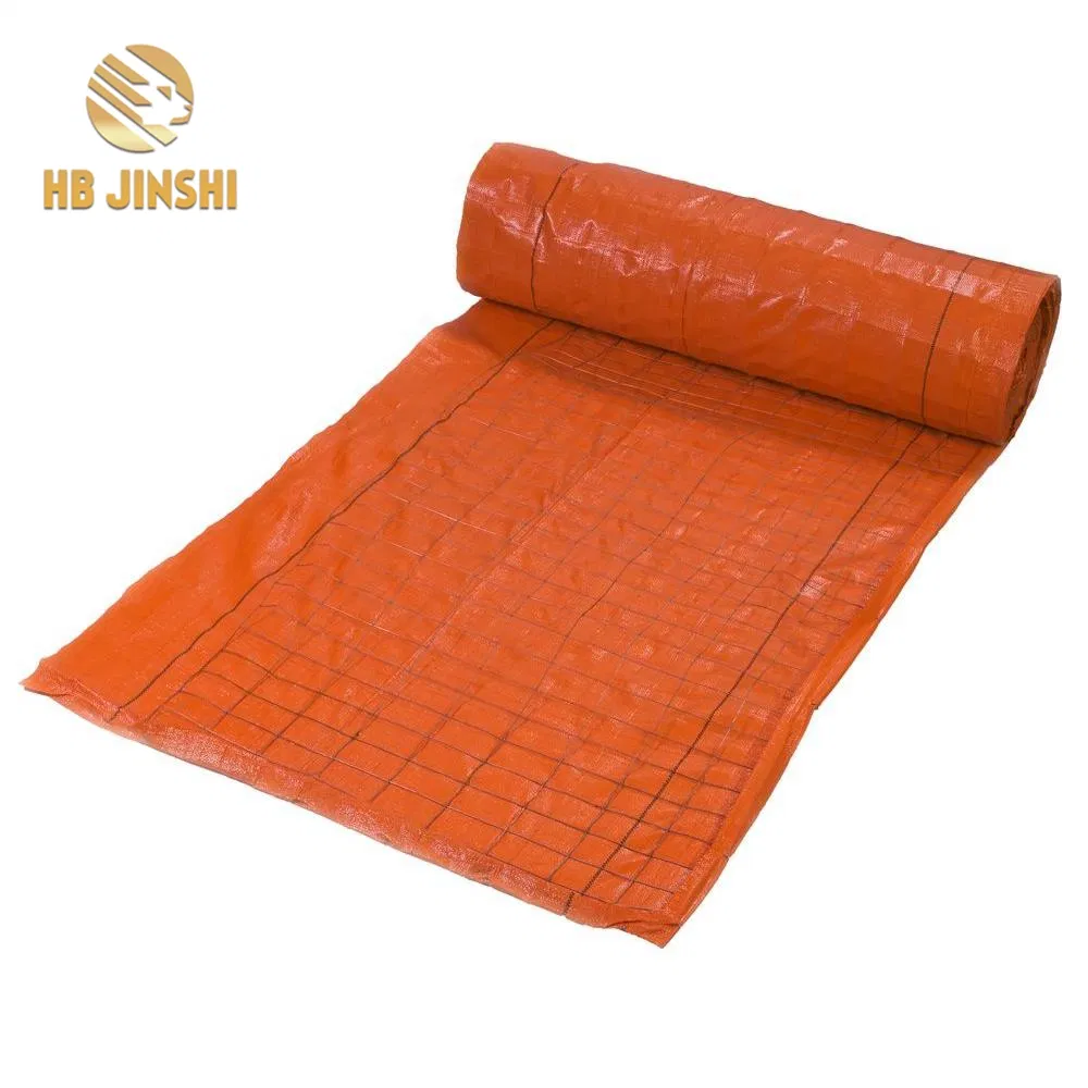 Galvanized Metal Wire Backed Silt Fence with Orange Woven Geotextile