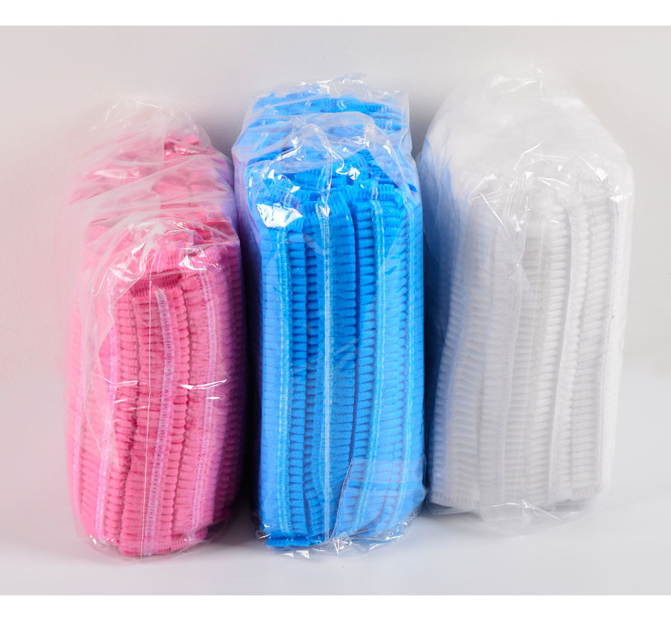 100 Pieces Hair Caps Non-Woven Caps Hair Net Elastic Cap