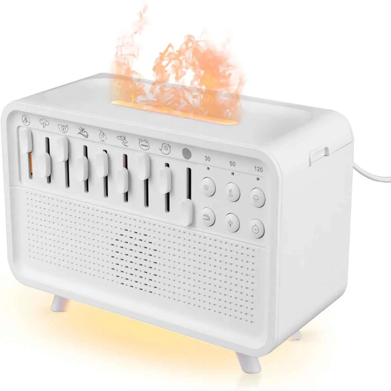 Cool Mist White Noise Oil Aroma Diffuser Humidifier Essential Oil Diffuser Portable Mini Ultrasonic Humidifier with Bt Speaker