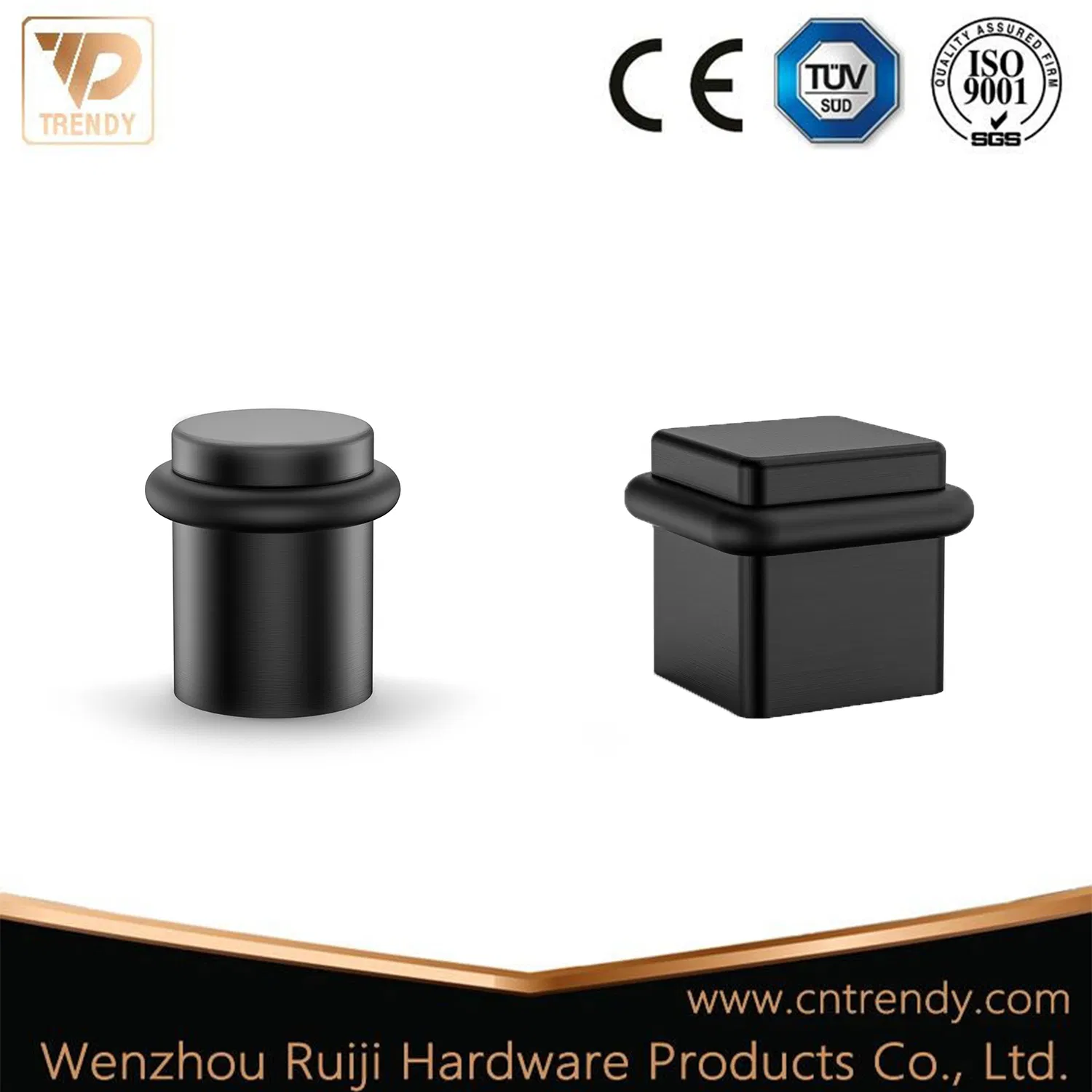 Door Fitting Accessories Furniture Hardware Satin Gold Door Stopper Floor Suction