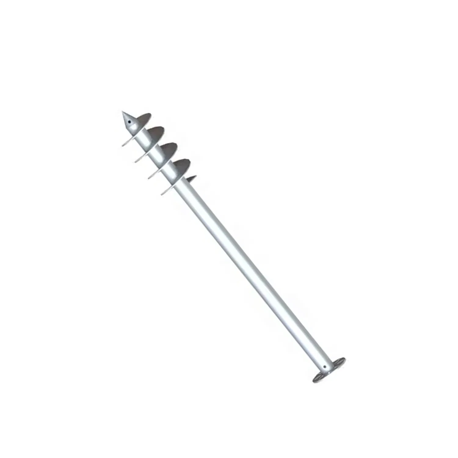Customized HDG Steel Screw Helical Pole Pile with Round Supporting Hardware for Solor Structure