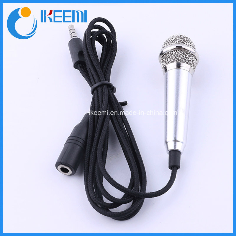 2016 New Products Wholesale Mobile Phone Karaoke Wired Microphone Hidden Singing Mini Microphone