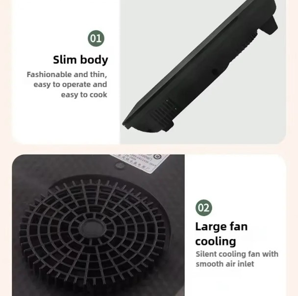 Versatile Countertop Induction Cooker with Adjustable Temperature and Touch Interface