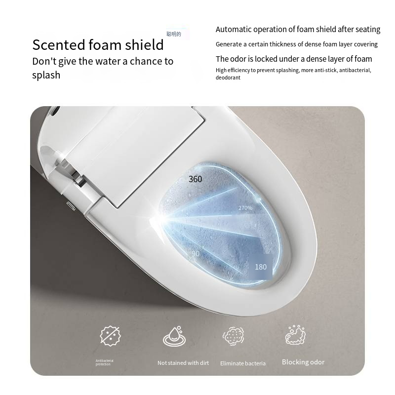 Ultrathin Automatic Floor Mounted Ambient Lighting Water Closet Intelligent Smart Toilet