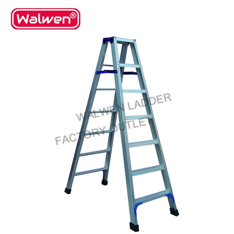 Foldable Thin Step Ladder a Type Household Fold up Aluminum Ladder