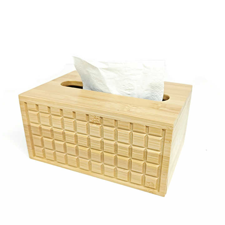 Bamboo Household Office Bedroom Large Tissue Box