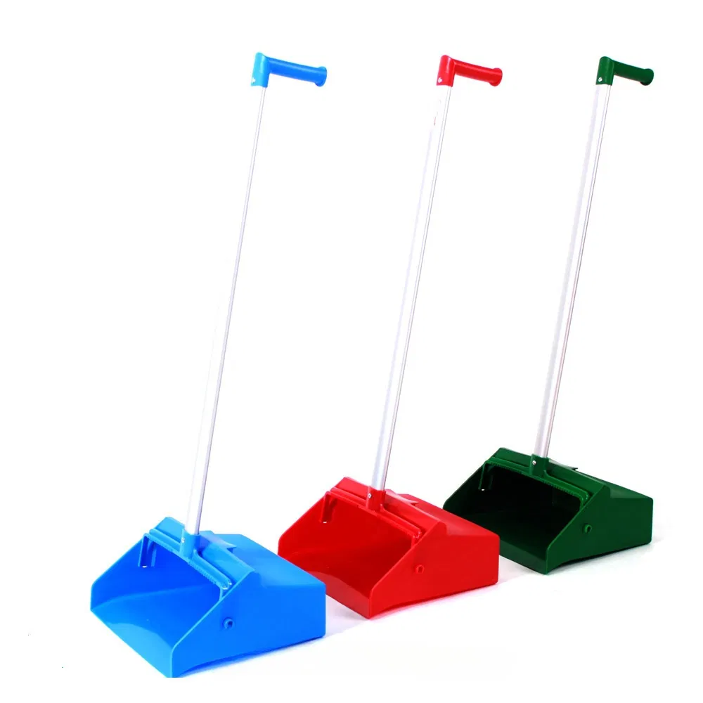 Upright Long Handle Lobby Dustpan Set Plastic Pan & Broom