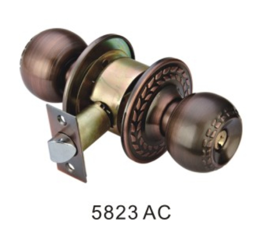 Iron Door Lock Cylindrical Knob Lock (587 PB)