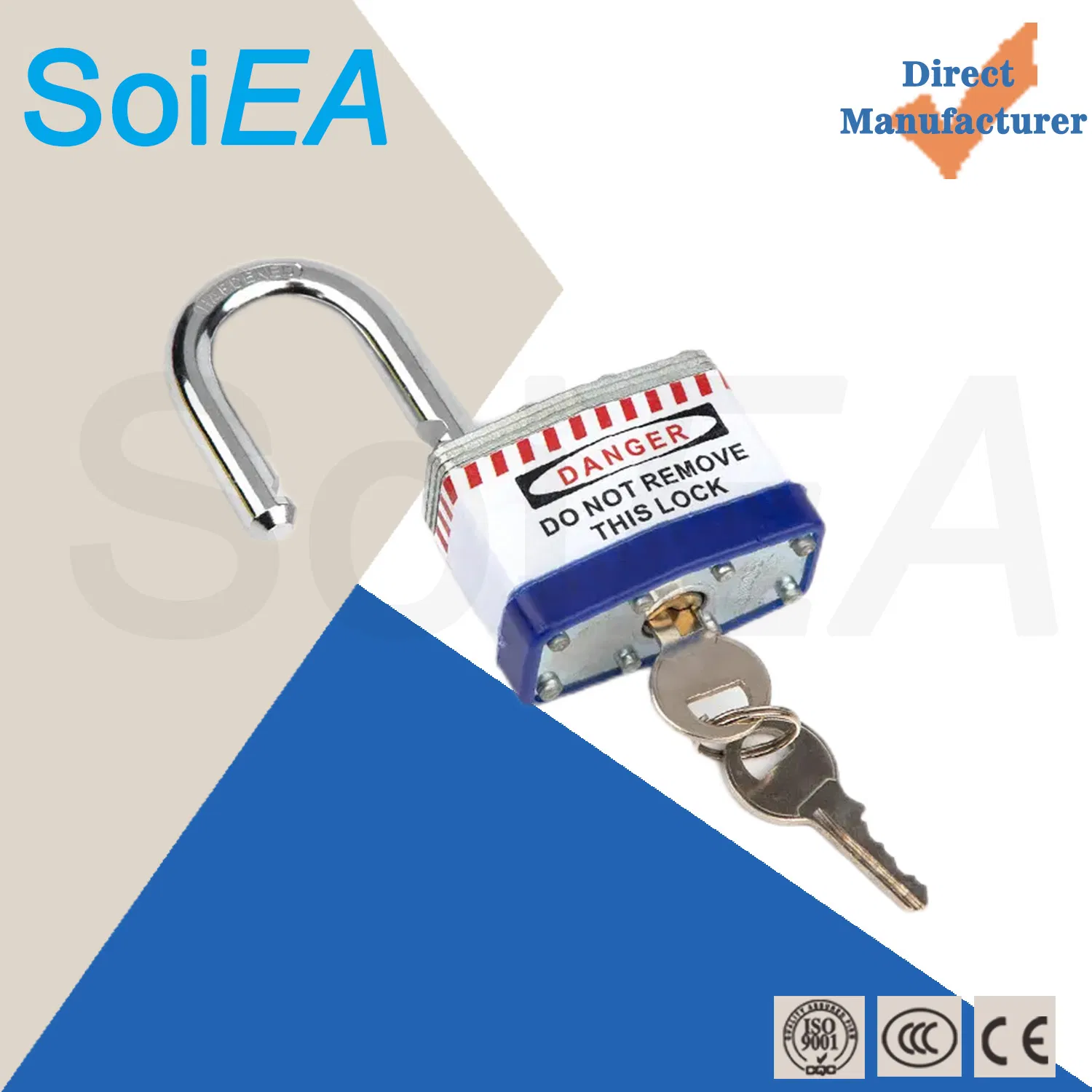 Quality Waterproof Nickel Plated Steel 40mm Long Shackle Laminated Padlock
