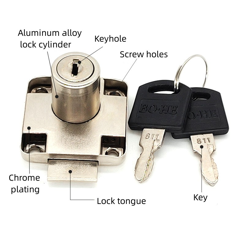 Wholesale Metal Furniture Desk Office Drawer Lock for Cabinet