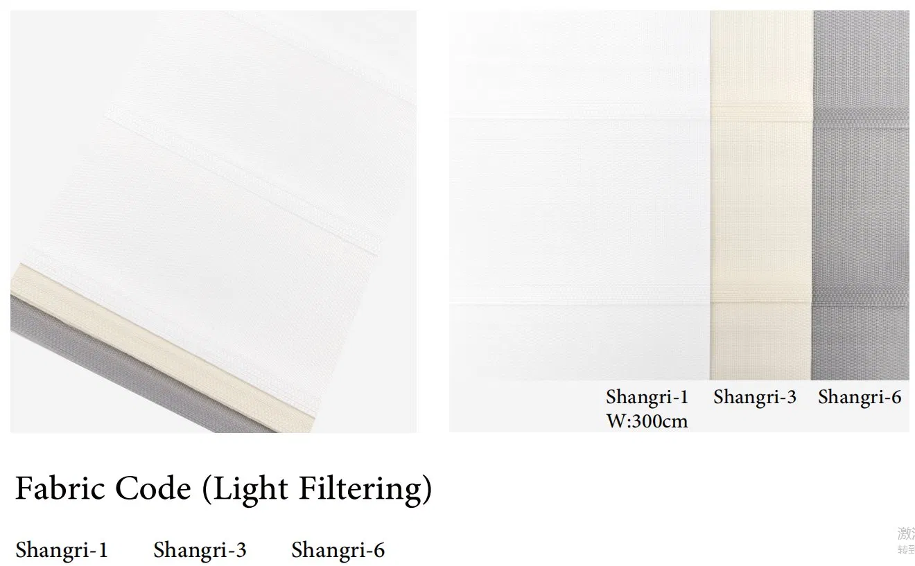 Sisheng Light Filtering OEM/ODM Shangrila Blinds with Motorized Options for Home