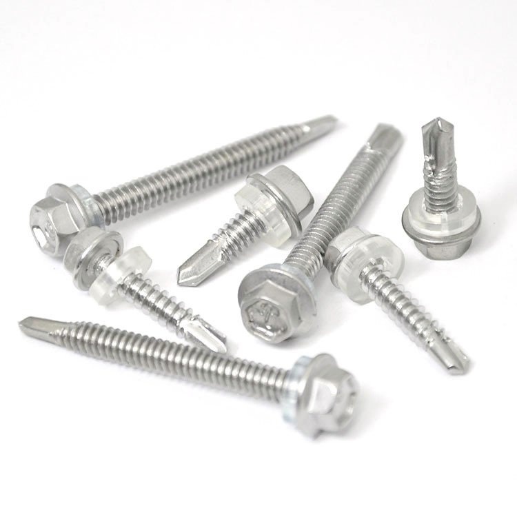 Wholesale Metal Stainless Steel Tek Screws for Roof 5/16 M8 Galvanised Hex Head Self Drilling Roofing Screws with Rubber Washer