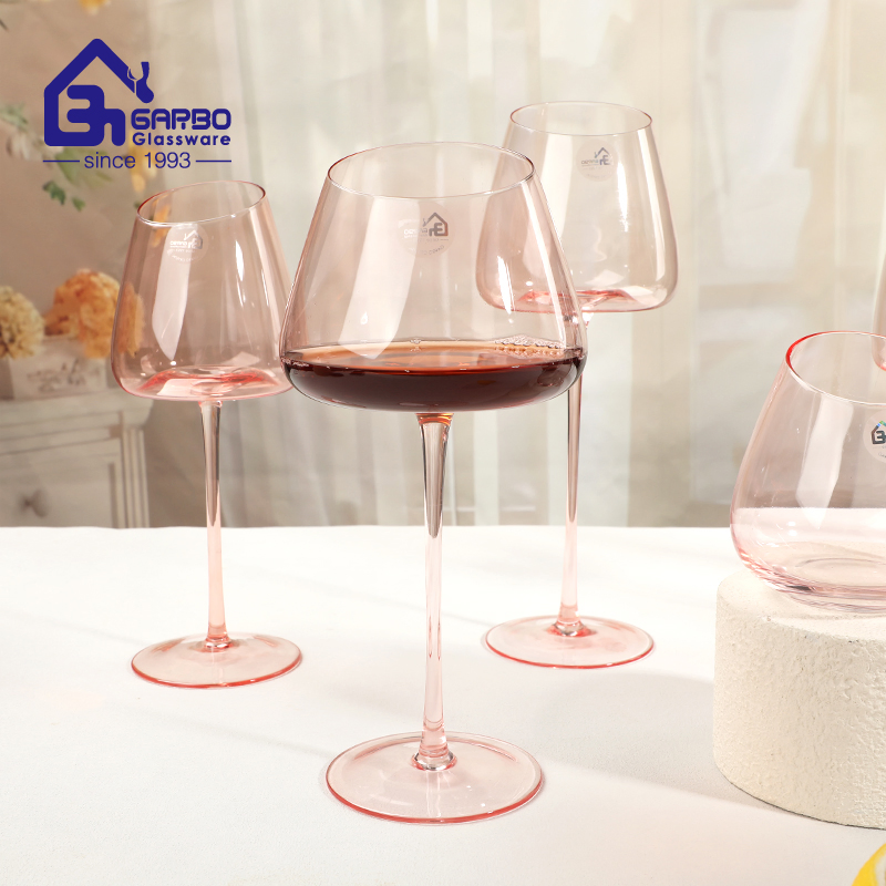 Handmade Customized Spraying Colored Pink Blue Red Wine Decanter Set Wedding Party Gift Online Shop for Hotel Use