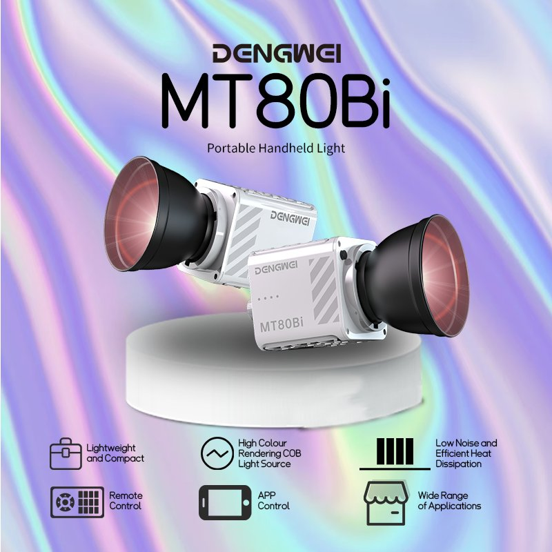 Портативная мини-лампа Dengwei Mt80 с двумя цветами света