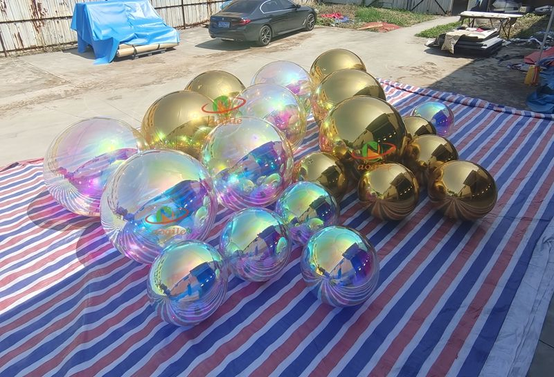 Wedding Decoration Inflatable Rainbow Mirror Balloon Party Large Inflatable Mirror Ball