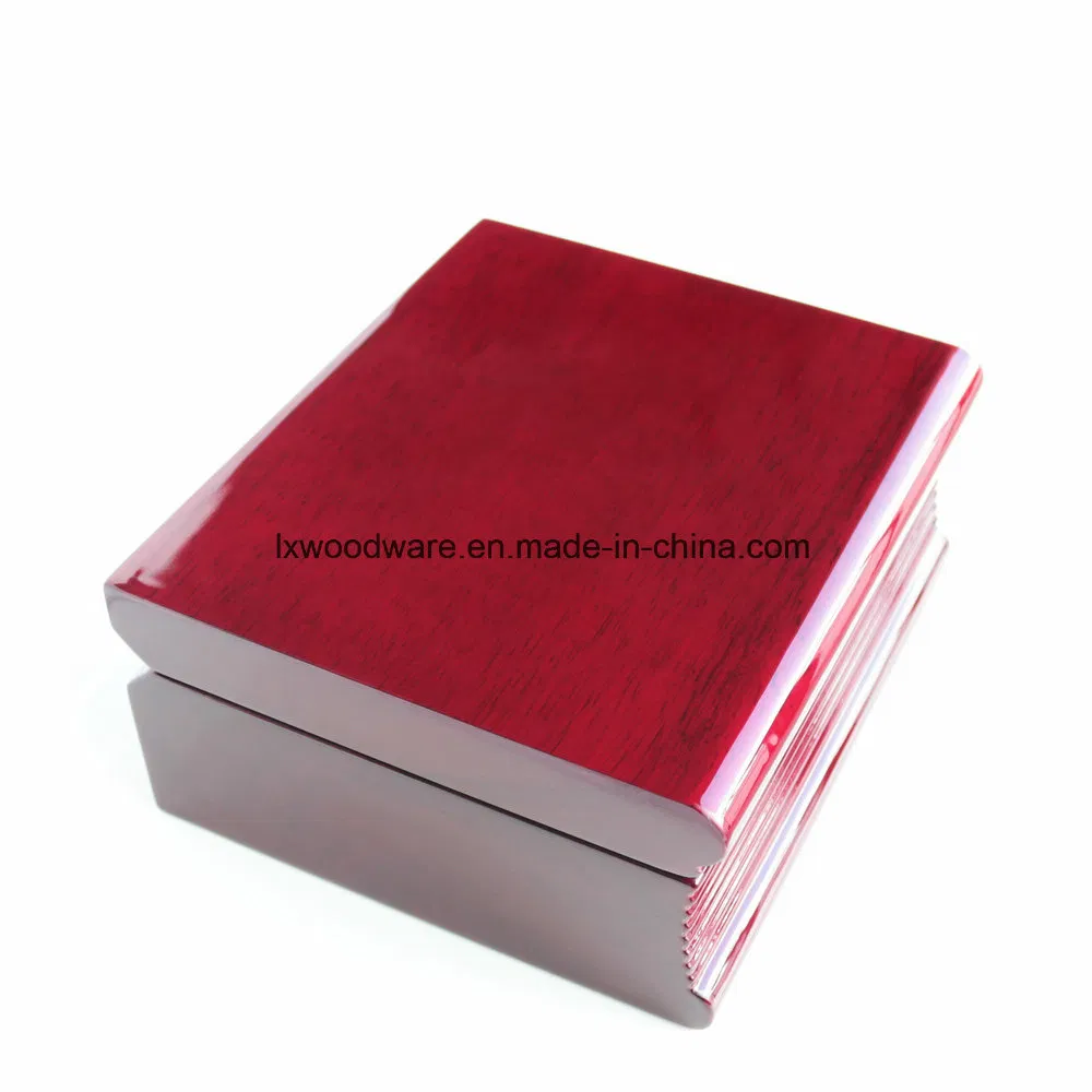 Rosewood Piano Finish Glossy Wood Book Table Quartz Clock