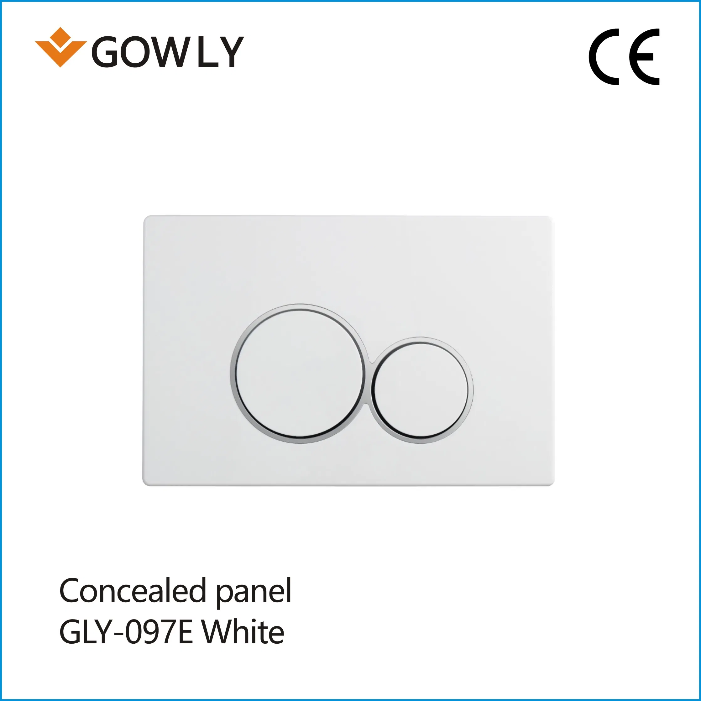 ISO Manufacturer Wall Hanging Toilet HDPE Plastic Hidden Tank Chrome Flush Button