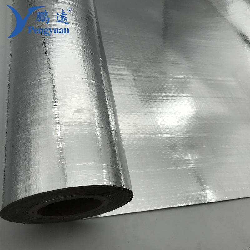 Single Sided Reflective Metallized Woven Fabric Heat Thermal Insulation Material for Building