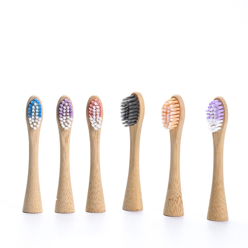 Soft Bamboo Electric Toothbrush Replacement Head Power Battery & USB Plant Bristles Toothbrush
