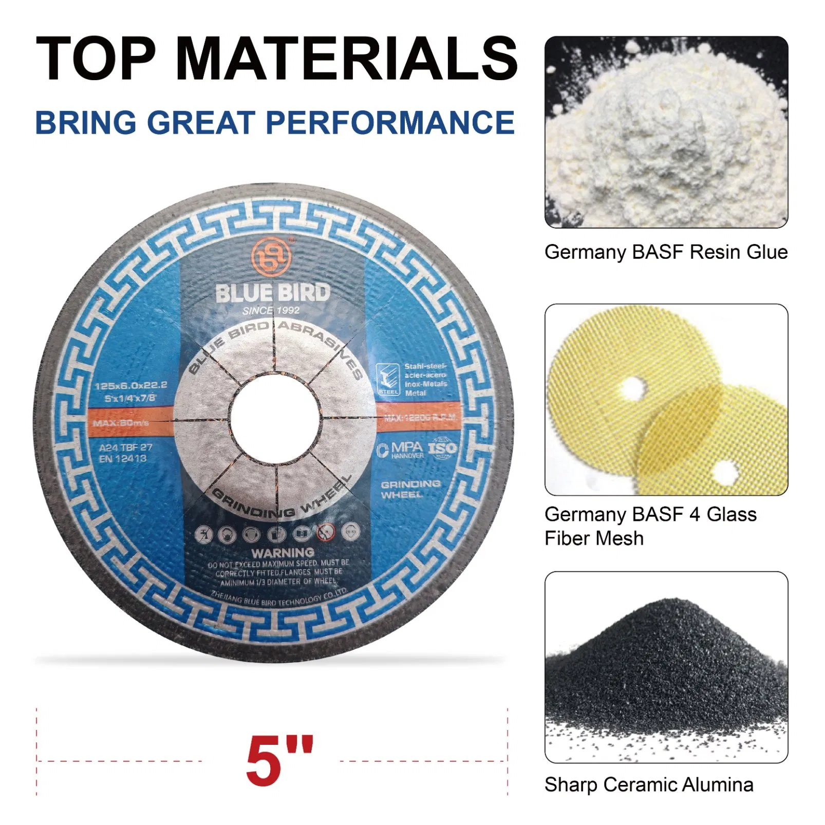 Отрезной круг 125 мм для металла, 5 дюймов