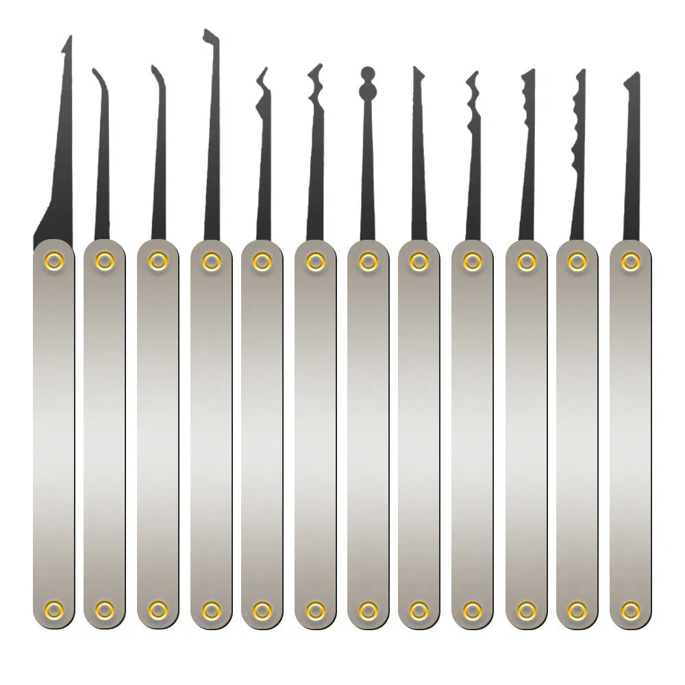 Stainless Steel 15 PCS Professional 1PC Padlock Unlocking Lock Pick Locksmith Tools