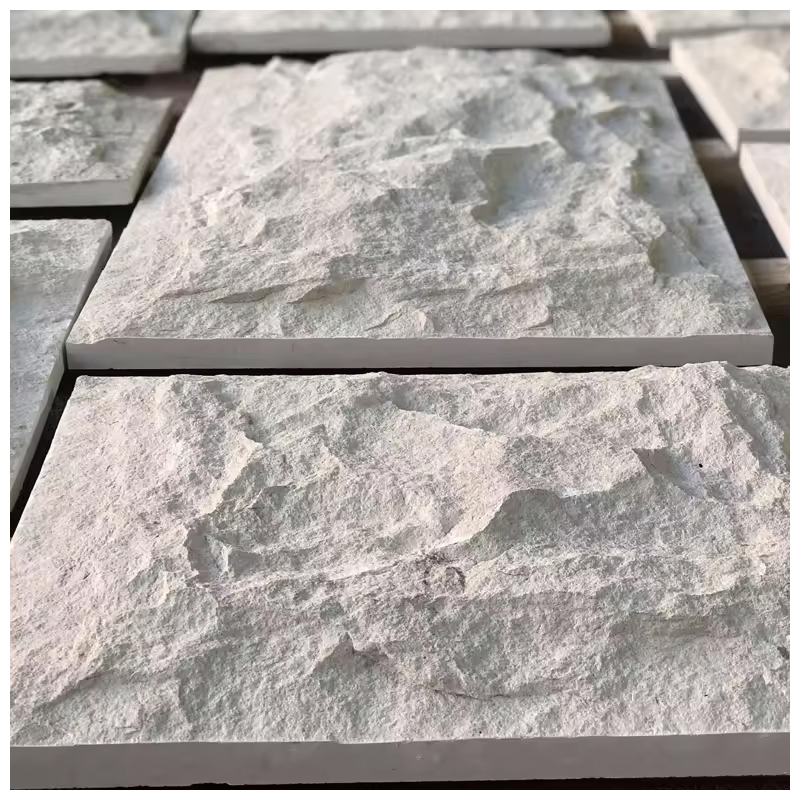 Murshroom/Split Face Moca Cream Limestone Wall Facade Cladding Tiles