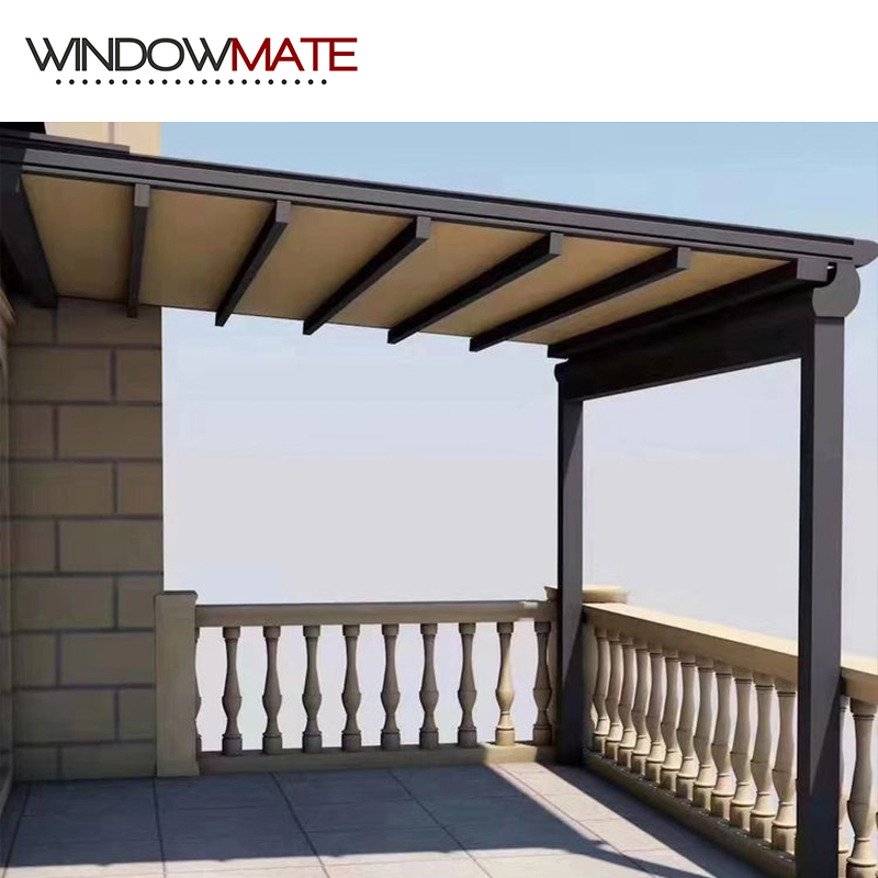 Sunshade Folding Terrace Roof Motorized Pergola Retractable Awning with Sensor