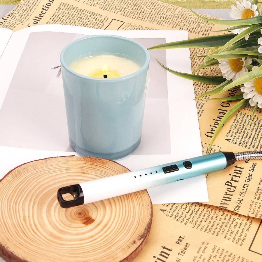 Electric Lighter Arc Windproof Flameless USB Lighter Rechargeable Lighter with Safety Lock for Candle BBQ Camping