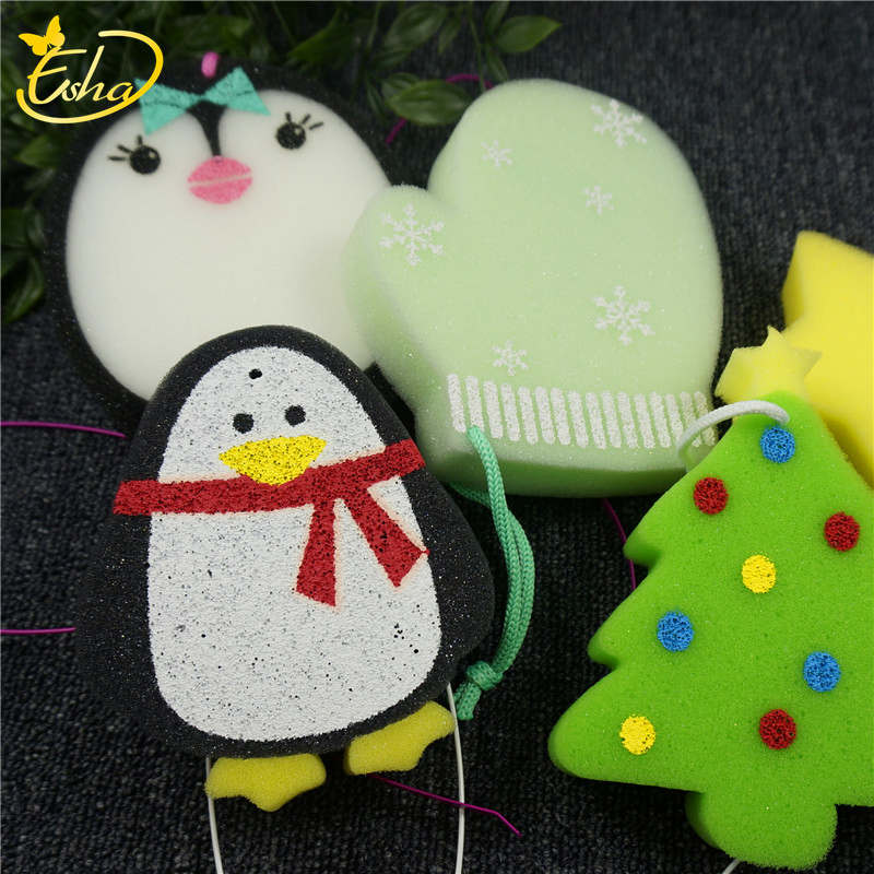 Children Cute Fruit Clean Washing Sponge Animal Cleaning Sponge Baby Bath Shower Sponge