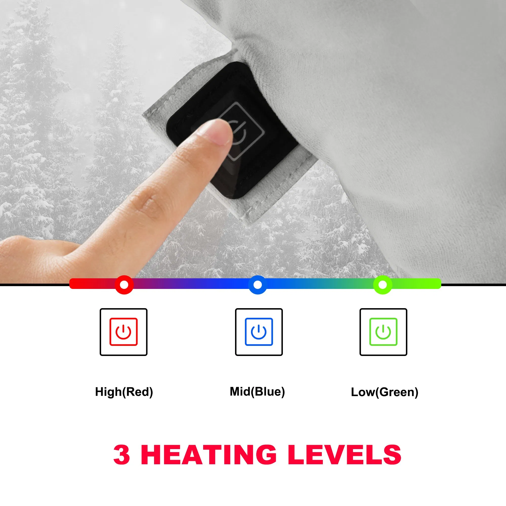 Mydays Tech Back Pain Relief Lumbar Cushion Heated Pillow Office Chair Support