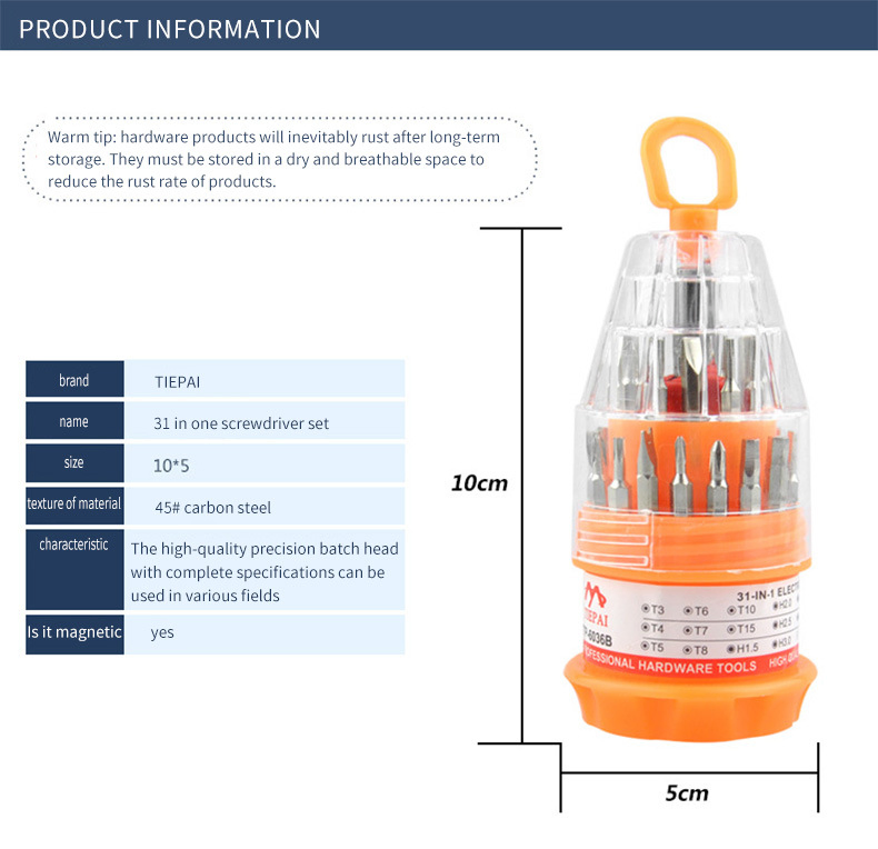 Набор отверток Conic 31 в 1 для ремонта телефонов и техники