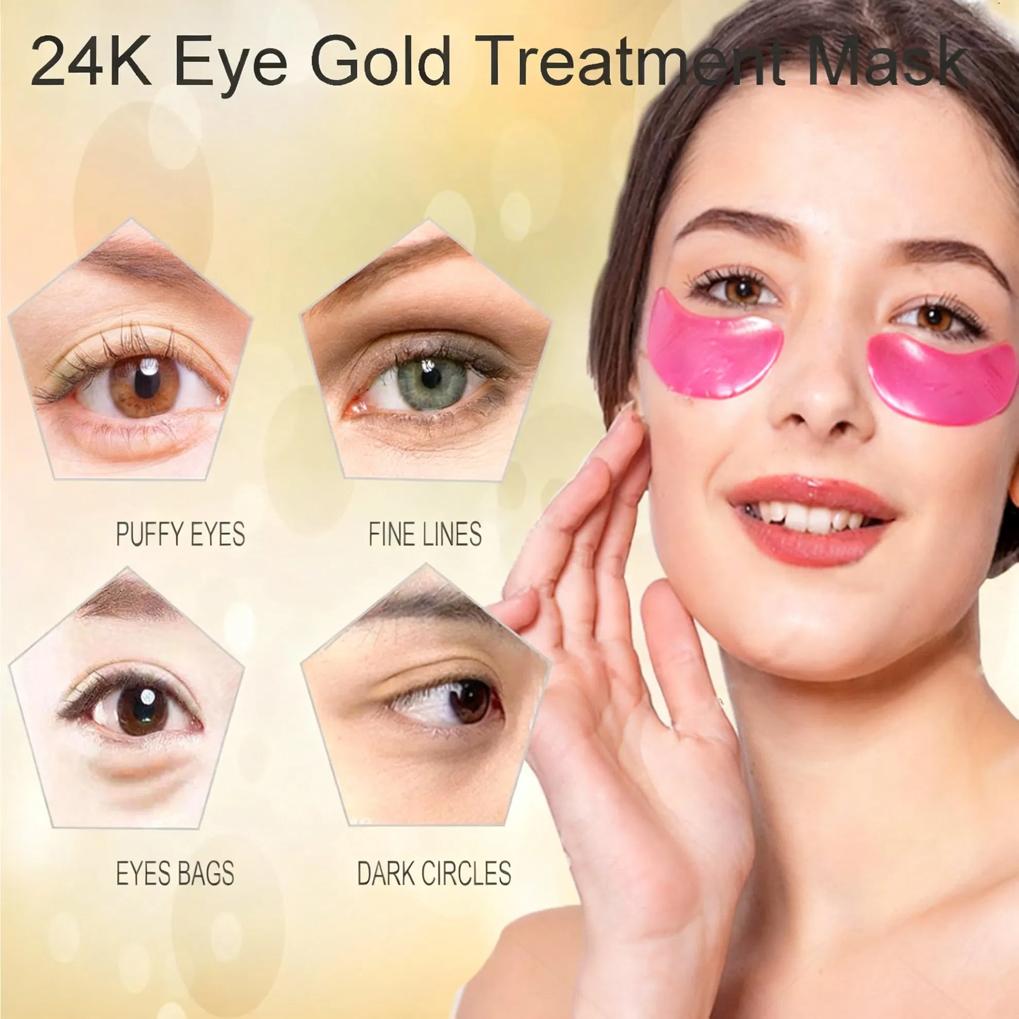 Hydrating Eye Mask Reduce Dark Circles De-Puff Tired Eyes