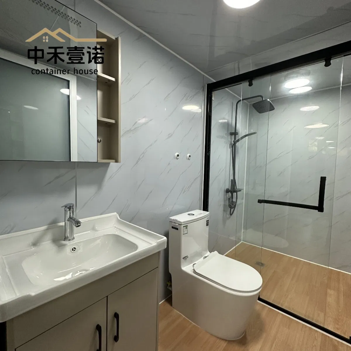 Side Opening Folding Container House for Mobile Apartment with Smart Doors