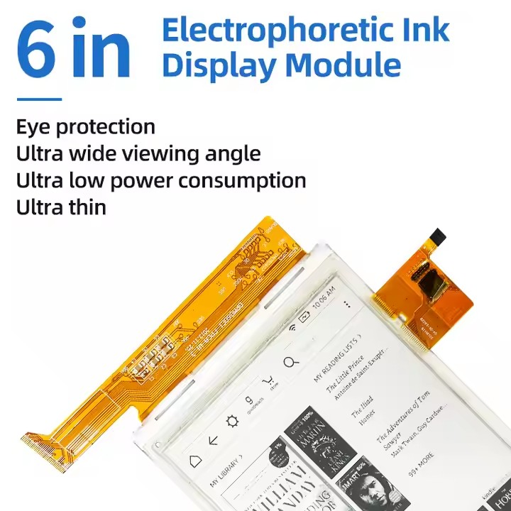 6-дюймовый E-Ink дисплей без подсветки, 758x1024