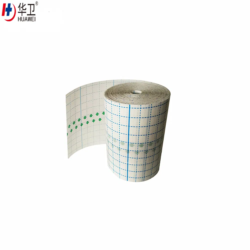 Medical Acrylic Adhesive Anti-Bacterial PU Film Dressing Tape Roll