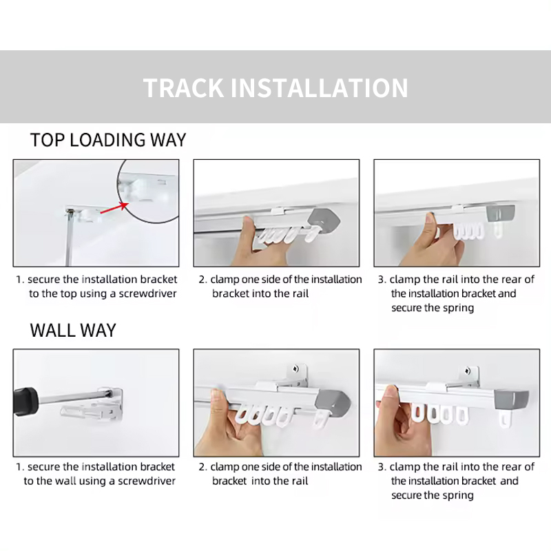 Manufacture Modern Ceiling Mount Telescopic Aluminum Curtain Track Rail