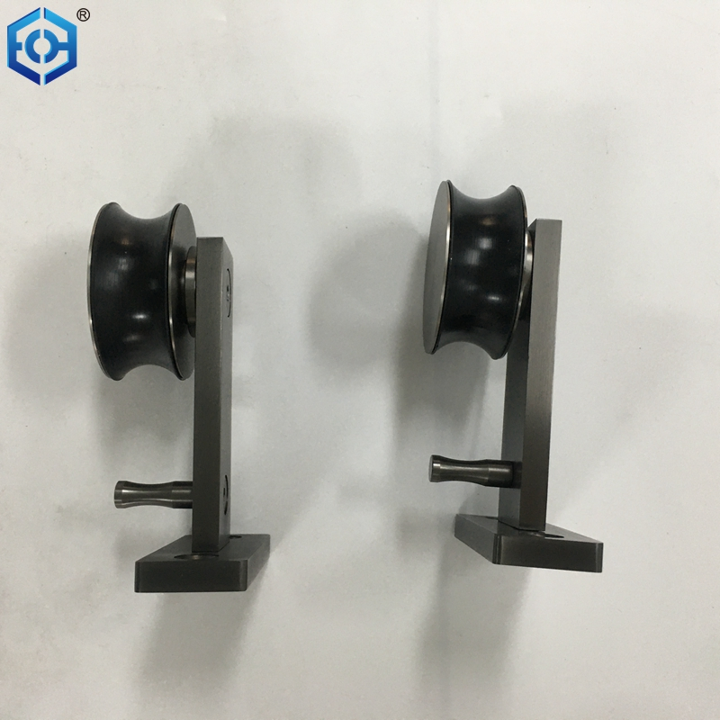 Grey Stainless Steel Standard Wheel Top Mount Barn Door Hardware Kit
