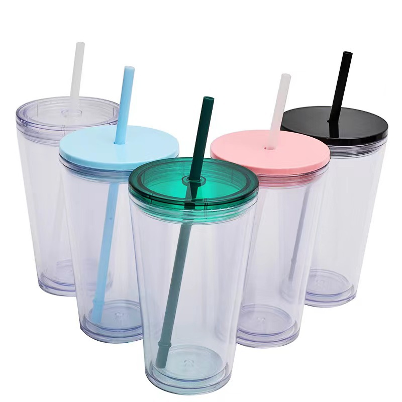 Прочные пластиковые стаканы 16oz с двойными стенками
