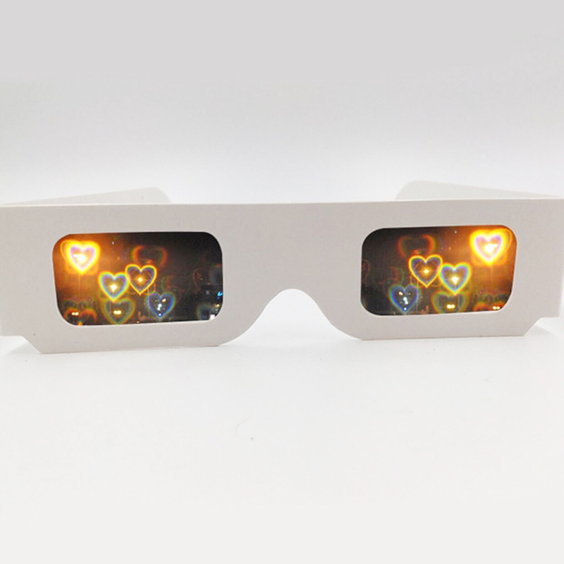 Hot-Sale Wholesale 3D Diffraction Glasses Custom Brand Paper Fireworks Glasses for Party