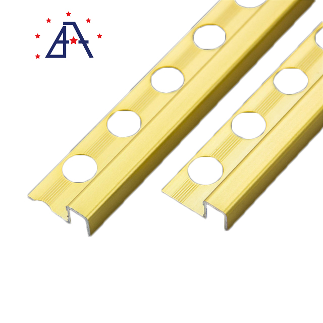 Polished Gold Flexible Transition Aluminum Carpet Accessories Tile Trim