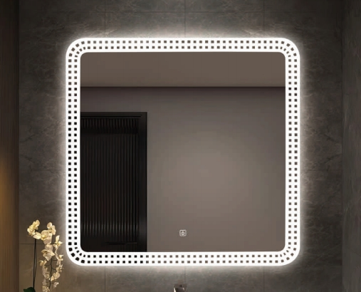 4/5mm Wholesale Factory Directly Sell Modern Luxury Wall Furniture Smart LED Makeup Glass Mirror with 3lights Bluetooth for Home Decoration