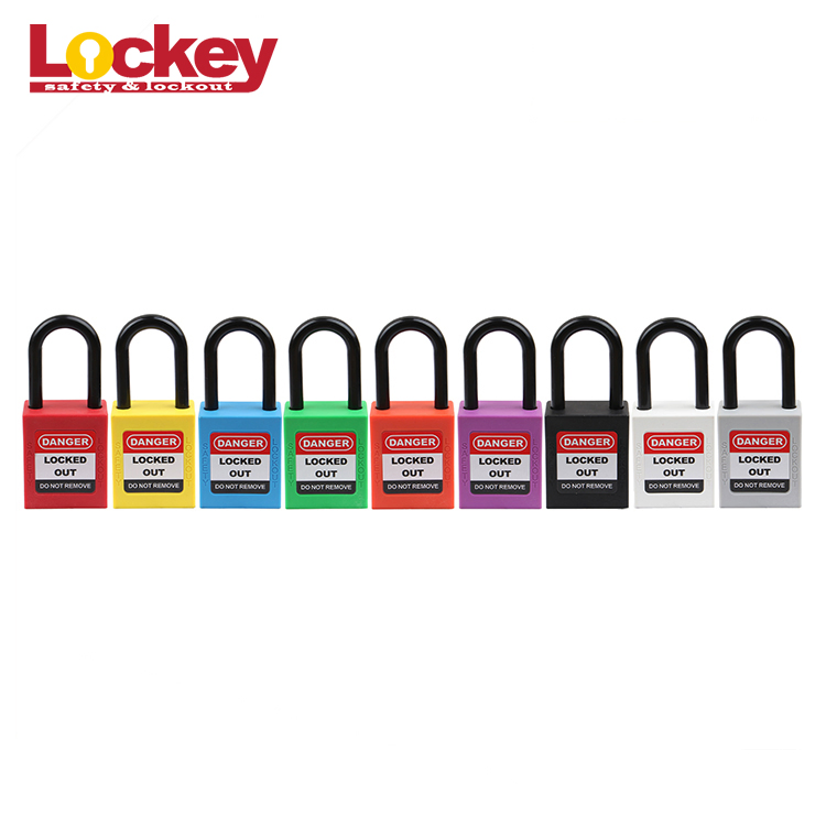 China Lockey Loto OEM&ODM Nylon Shackle Safety Padlock