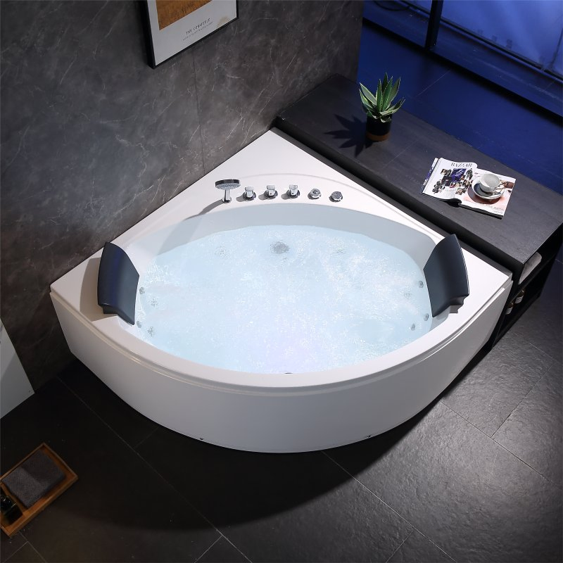 Вентиляторный угловой акриловый джакузи для спа (LL715)