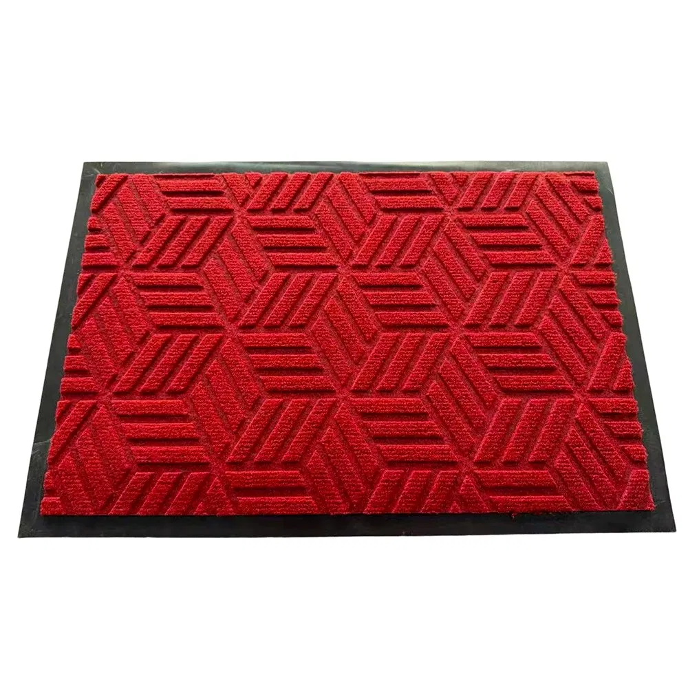 Quick-Dry Indoor Outdoor Embossed Door Mat for Home Entryways and Patios