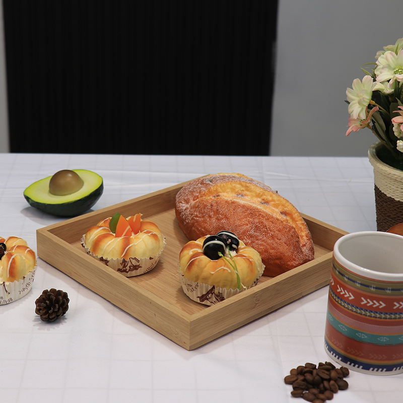 Custom Bamboo Wooden Dinner Tea Bar Breakfast Tray