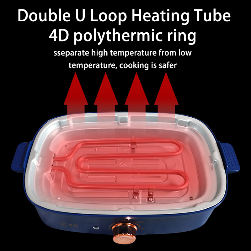 4 in 1 Hot Pot Multi Induction Cooker with Non Stick Grill Griddle Plates for BBQ Cooking Fryer Boil